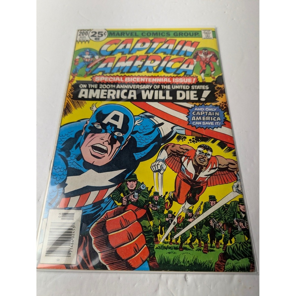 Captain America 200 Marvel Comics 1976 Jack Kirby Bicentennial Issue Falcon